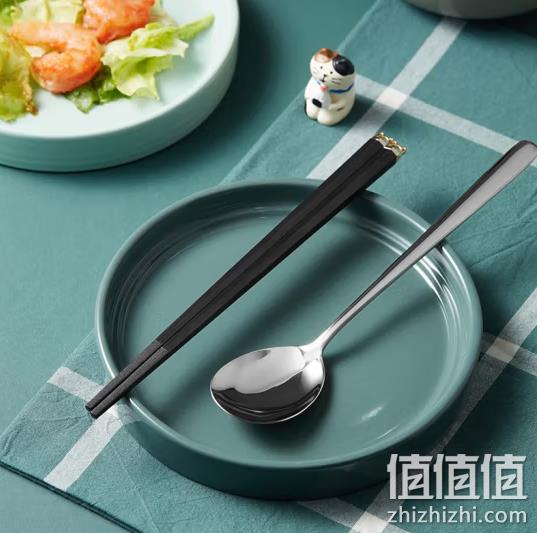 共禾京品 304不锈钢猫咪筷勺2件套 19元包邮（需领券） 值值值-买手聚集的地方