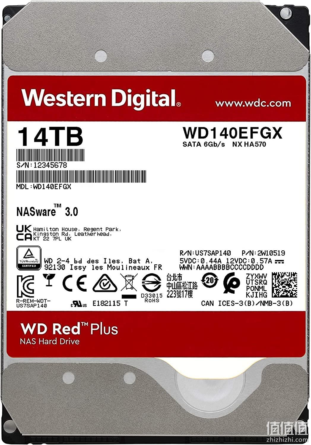 Western Digital 西部数据 红盘 Plus WD140EFGX 网络存储NAS硬盘14TB 1534元（京东旗舰店2899元） 值值值-买手聚集的地方