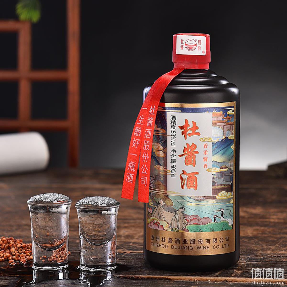 杜酱 53度香柔酱香型白酒500mL*6瓶整箱装 赠3个手提袋 史低229元包邮（多重优惠） 值值值-买手聚集的地方