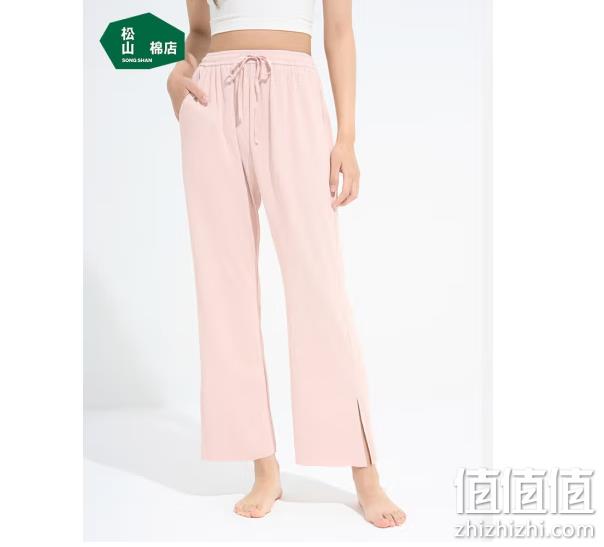 松山棉店 女士舒适宽松罗纹空调裤阔腿裤 69元包邮（需领券） 值值值-买手聚集的地方
