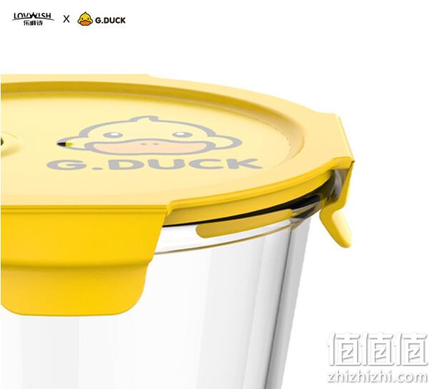 Lovwish 乐唯诗 G.Duck联名款 耐热高硼硅玻璃保鲜盒 700ml*2 23.9元包邮（需领券） 值值值-买手聚集的地方
