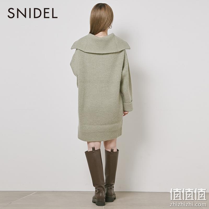 SNIDEL 2023春新品羊毛翻领拉链针织连衣裙 SWNO231008 684.72元（天猫旗舰店1170元） 值值值-买手聚集的地方