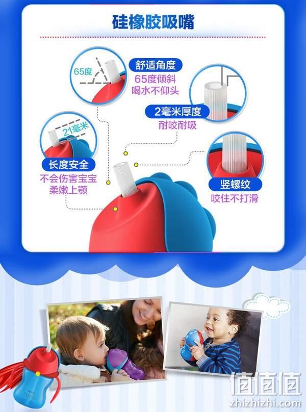 AVENT 新安怡 Q萌恐龙防摔防漏儿童吸管杯 300ML 26元包邮（双重优惠） 值值值-买手聚集的地方
