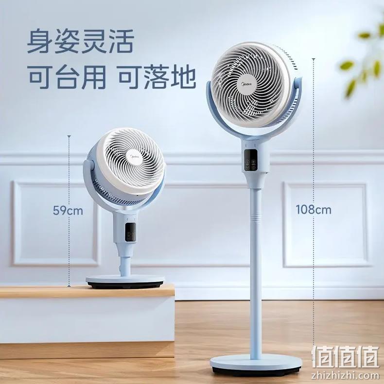 PLUS会员，Midea 美的 GDG24JZR 台地两用直流变频空气循环扇 249元包邮（返20元E卡后） 值值值-买手聚集的地方