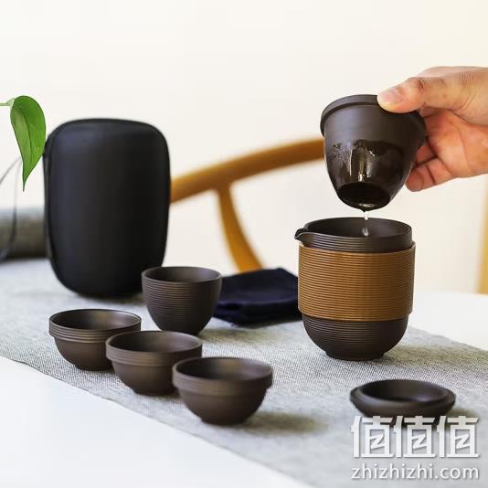 领艺 紫砂旅行茶具套装 1壶4杯 69元包邮（需领券） 值值值-买手聚集的地方