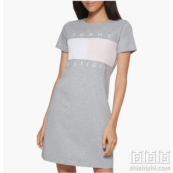 Tommy Hilfiger 汤米·希尔费格 女士短袖T恤式连衣裙 J1AD0597 171.23元（Prime会员92折） 值值值-买手聚集的地方