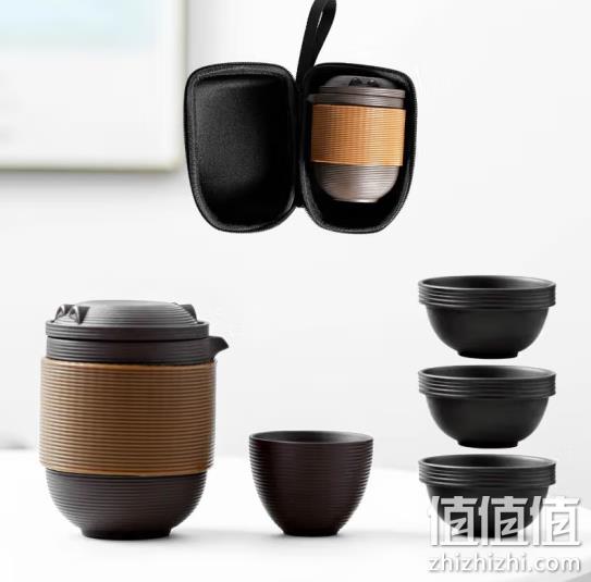 领艺 紫砂旅行茶具套装 1壶4杯 69元包邮（需领券） 值值值-买手聚集的地方