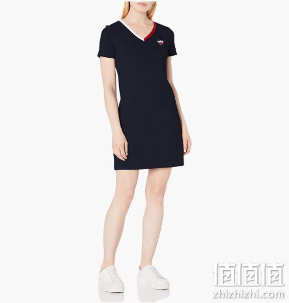 Tommy Hilfiger 汤米·希尔费格 女士短袖T恤式连衣裙 J1AD0597 171.23元（Prime会员92折） 值值值-买手聚集的地方