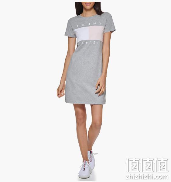 Tommy Hilfiger 汤米·希尔费格 女士短袖T恤式连衣裙 J1AD0597 171.23元（Prime会员92折） 值值值-买手聚集的地方