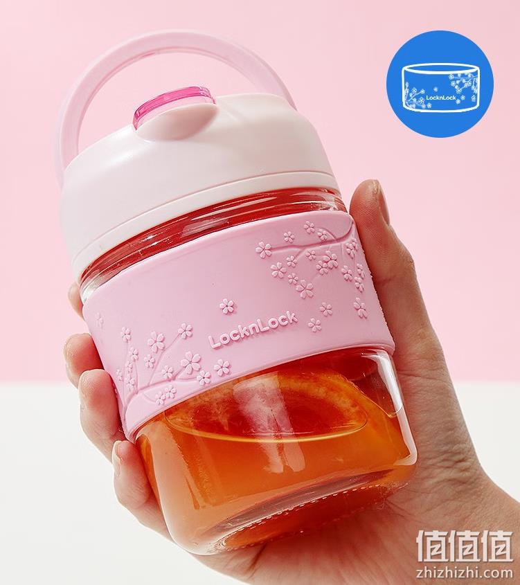 LOCK&LOCK 乐扣乐扣 樱花双饮耐热咖啡杯玻璃杯 350ml 29元包邮（需领券） 值值值-买手聚集的地方
