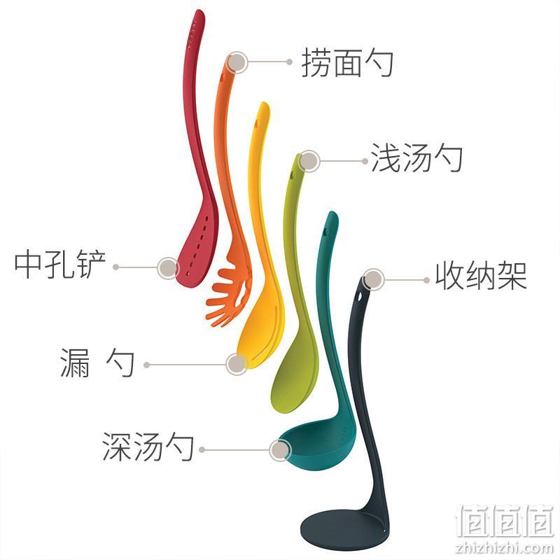 Joseph Joseph 免粘多功能彩虹勺子锅铲5件套装  10140 168.4元包邮（双重优惠） 值值值-买手聚集的地方