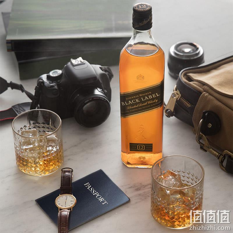 Johnnie Walker 尊尼获加 黑牌 调配型苏格兰威士忌 500mL highball礼盒装 带酒杯 110元包邮（双重优惠） 值值值-买手聚集的地方