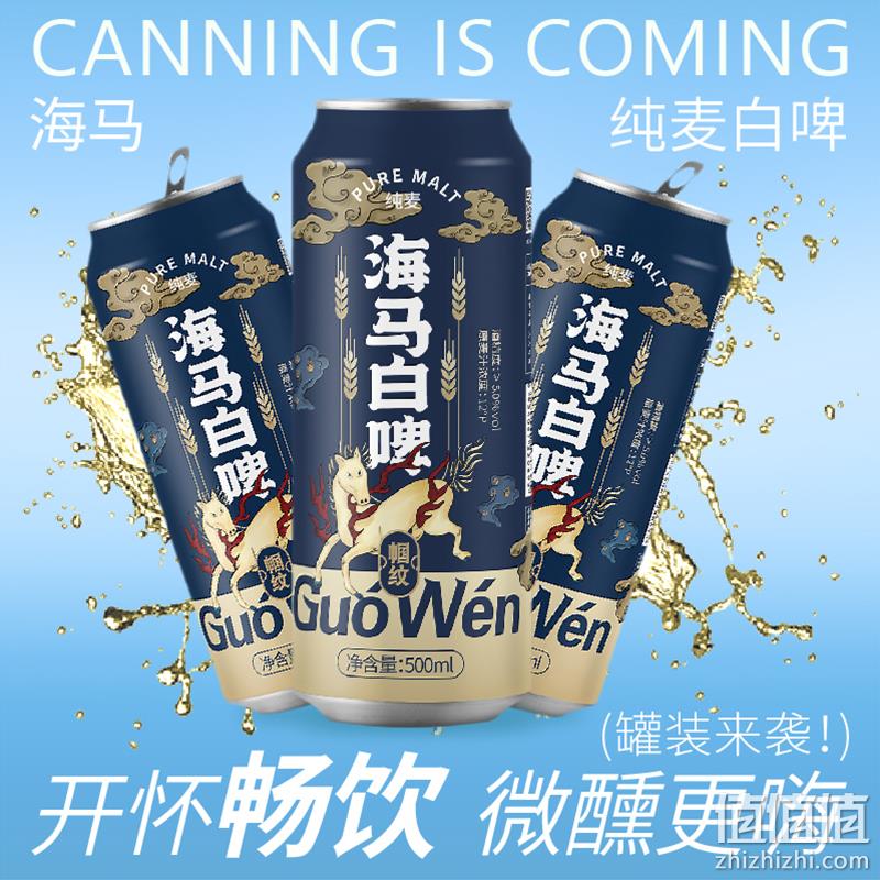 Plus会员，帼纹 原浆小麦德式海马白啤500mL*12罐 63元包邮（双重优惠） 值值值-买手聚集的地方