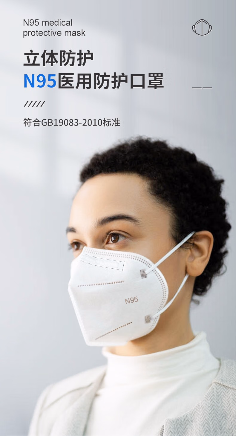 迈舒达 N95医用防护口罩 60只独立装 9.9元包邮（折￥0.165/只白菜）  值值值-买手聚集的地方