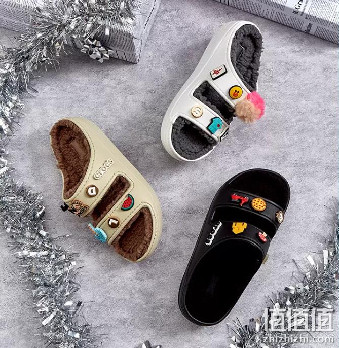 Crocs 卡骆驰 男女款经典暖绒毛毛拖鞋 207446 新低126.64元（天猫折后439元） 值值值-买手聚集的地方