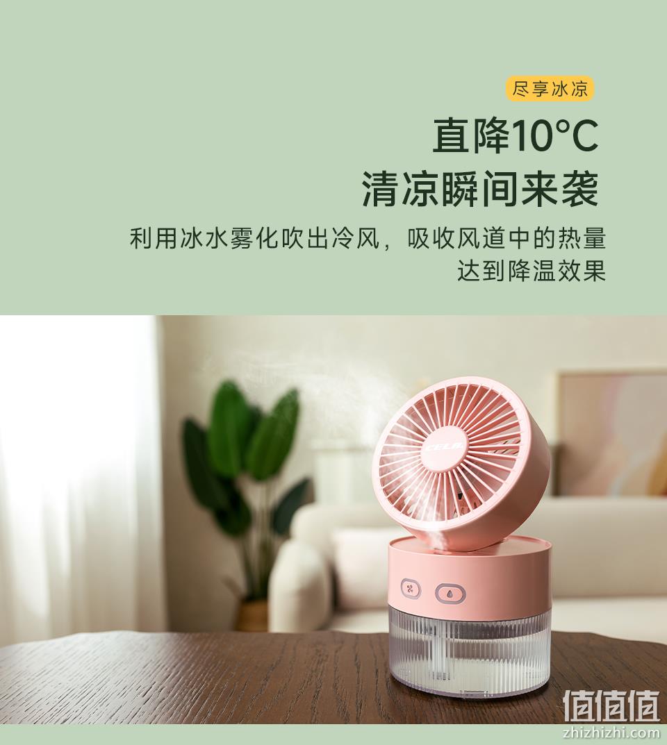 CELA usb小型迷你空调喷雾制冷小风扇 2色 19元包邮（双重优惠） 值值值-买手聚集的地方