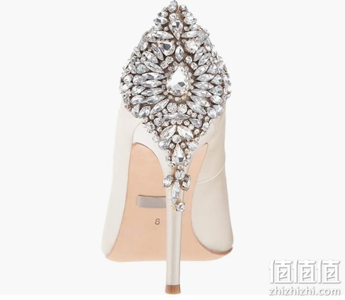 Badgley Mischka 巴吉利·米诗卡 Gorgeous  女士缎面镶钻高跟凉鞋 928.91元 值值值-买手聚集的地方