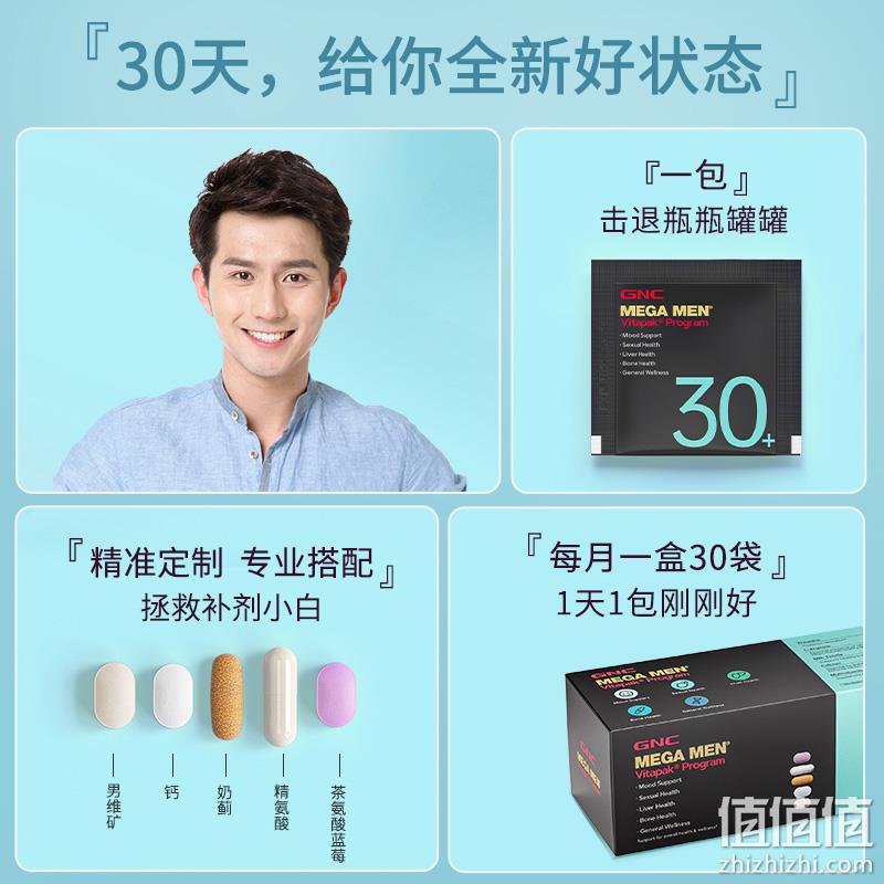 88VIP会员，GNC 健安喜 Vitapak®男性30岁以上每日营养包30袋 新低144.4元包邮包税（双重优惠） 值值值-买手聚集的地方