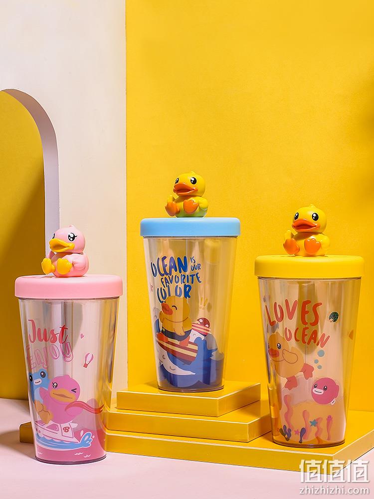 B.Duck 小黄鸭 KP38B 公仔吸管杯380mL 19.9元包邮（需用券） 值值值-买手聚集的地方