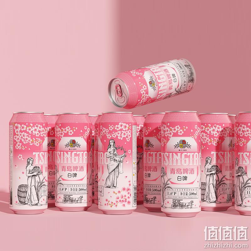 Tsingtao 青岛啤酒 11度全麦白啤 樱花版 500mL*12听+ 赠虎邦牛肉酱210g 62元包邮（返5元京东e卡后） 值值值-买手聚集的地方