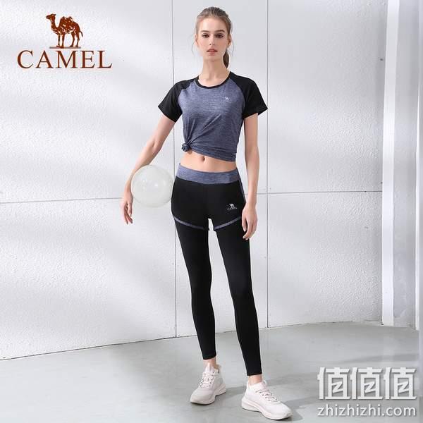 降￥15新低！Camel 骆驼 女式短袖/长袖健身瑜伽服假两件运动套装 多色 新低84元包邮（需领券） 值值值-买手聚集的地方