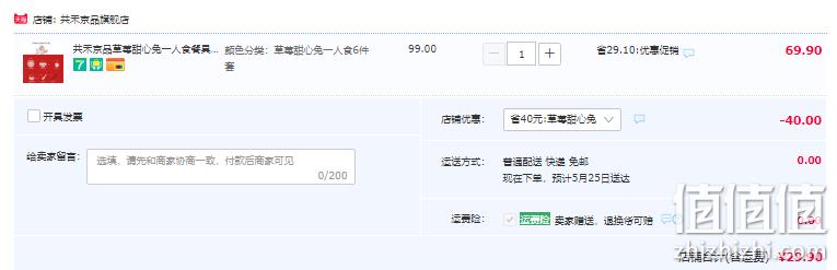 共禾京品 周大福联名 草莓甜心兔釉下彩碗碟6件套 29.9元包邮（需领券） 值值值-买手聚集的地方