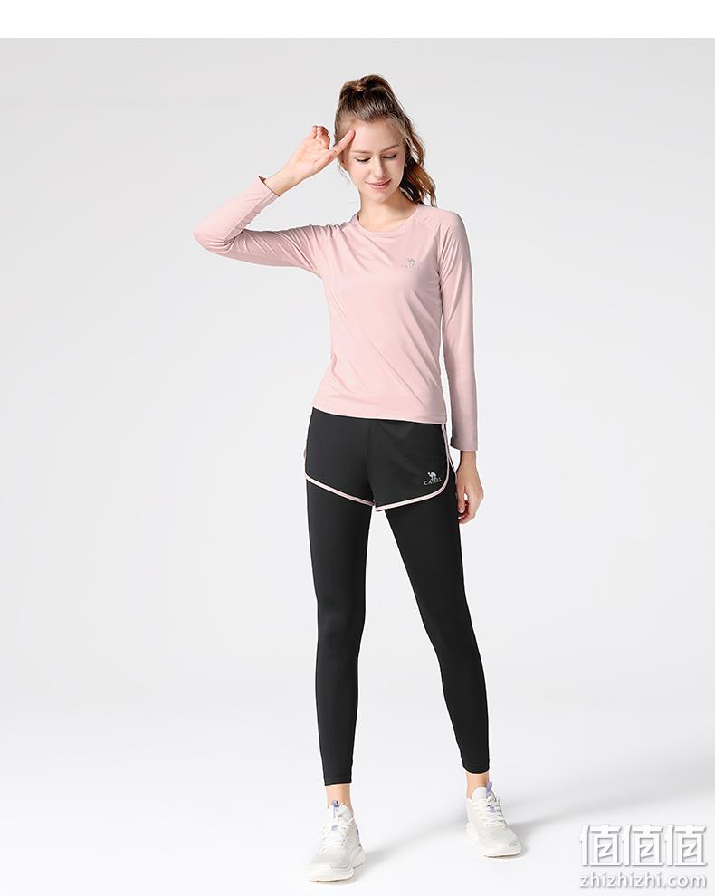 降￥15新低！Camel 骆驼 女式短袖/长袖健身瑜伽服假两件运动套装 多色 新低84元包邮（需领券） 值值值-买手聚集的地方