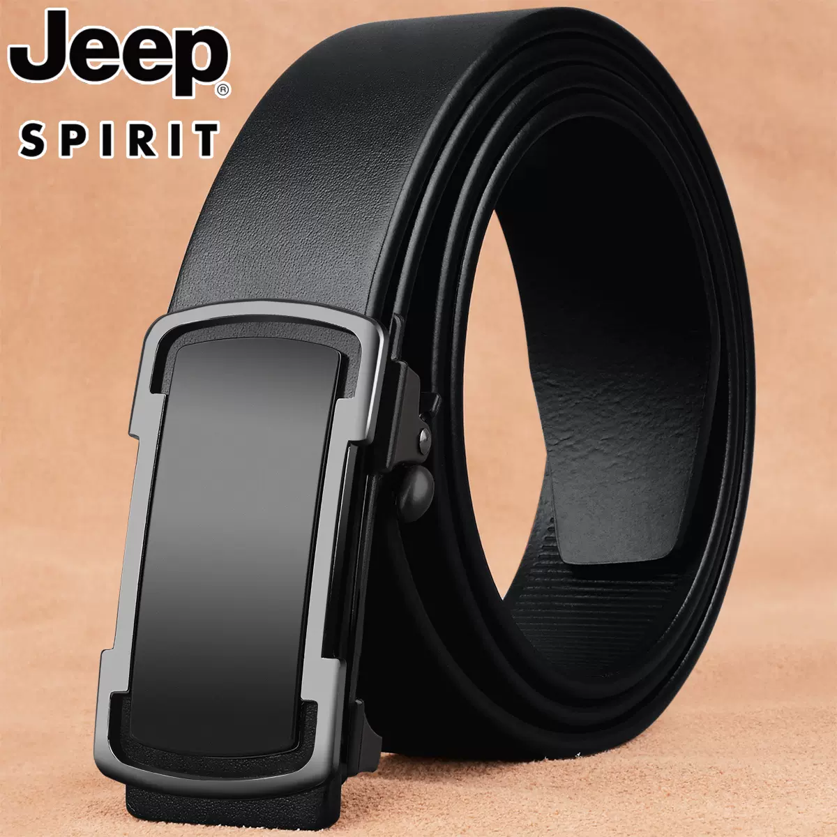 JEEP SPIRIT 头层牛皮无牙自动扣男士皮带 多款 39元包邮（需领券） 值值值-买手聚集的地方
