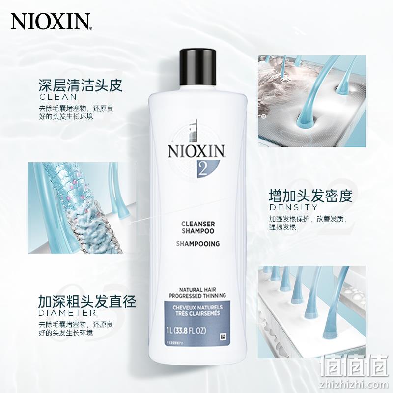 Nioxin 俪康丝 2号 蓬松控油去屑防掉发洗发水 1L 169.57元 值值值-买手聚集的地方