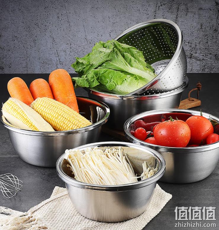 EWIWE 不锈钢盆筛五件套 59.9元包邮（需领券） 值值值-买手聚集的地方