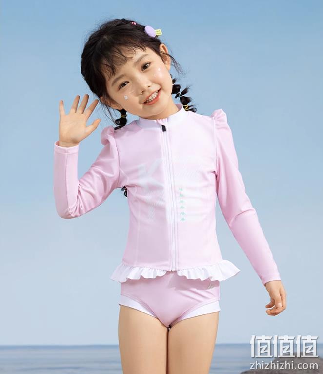 Kappa 卡帕 2023年夏新款 女童印花长袖防晒分体泳衣 KP235095-2 49.9元包邮（需领券） 值值值-买手聚集的地方