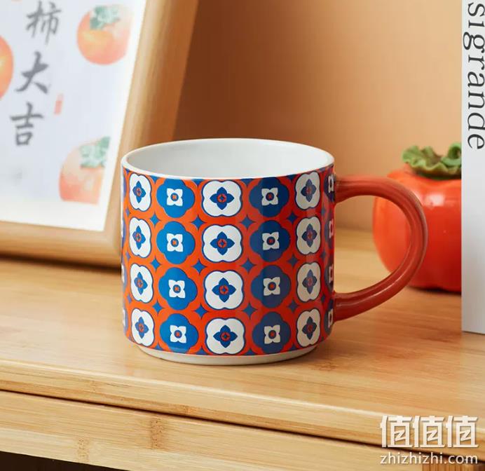 共禾京品 柿柿如/大吉大利 马克杯 450mL 19.9元包邮（需领券） 值值值-买手聚集的地方