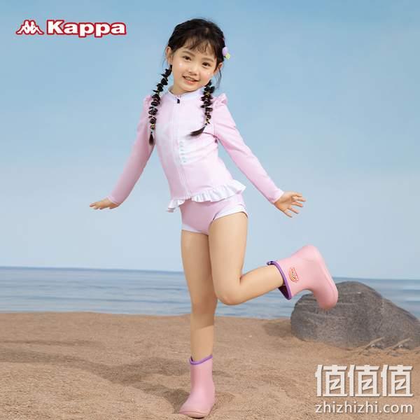 Kappa 卡帕 2023年夏新款 女童印花长袖防晒分体泳衣 KP235095-2 49.9元包邮（需领券） 值值值-买手聚集的地方