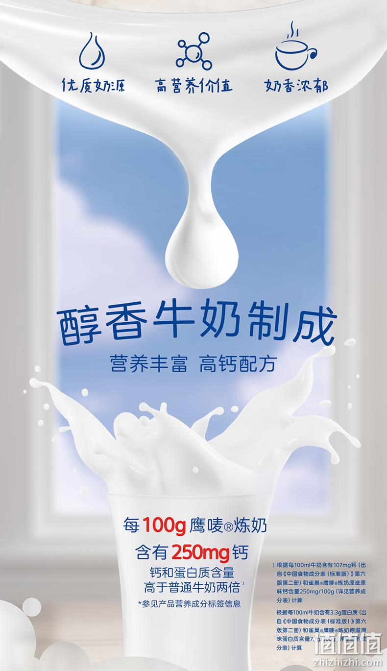 Nestle 雀巢 鹰唛含糖炼奶 185g*3支 新低24.66元包邮（需领券） 值值值-买手聚集的地方