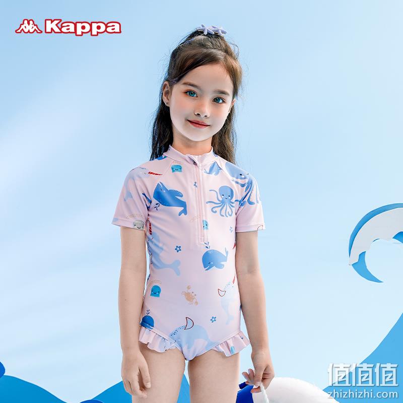 新低！Kappa 卡帕 女童印花连体裙裤泳衣 39.9元起包邮 值值值-买手聚集的地方