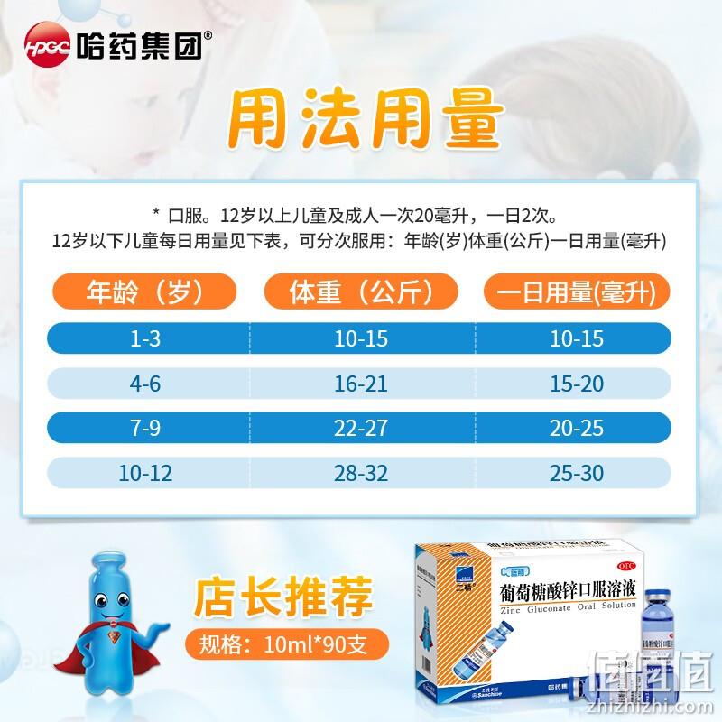 三精牌 葡萄糖酸锌口服液 10ml*90支 145.05元包邮（1.6元/支） 值值值-买手聚集的地方