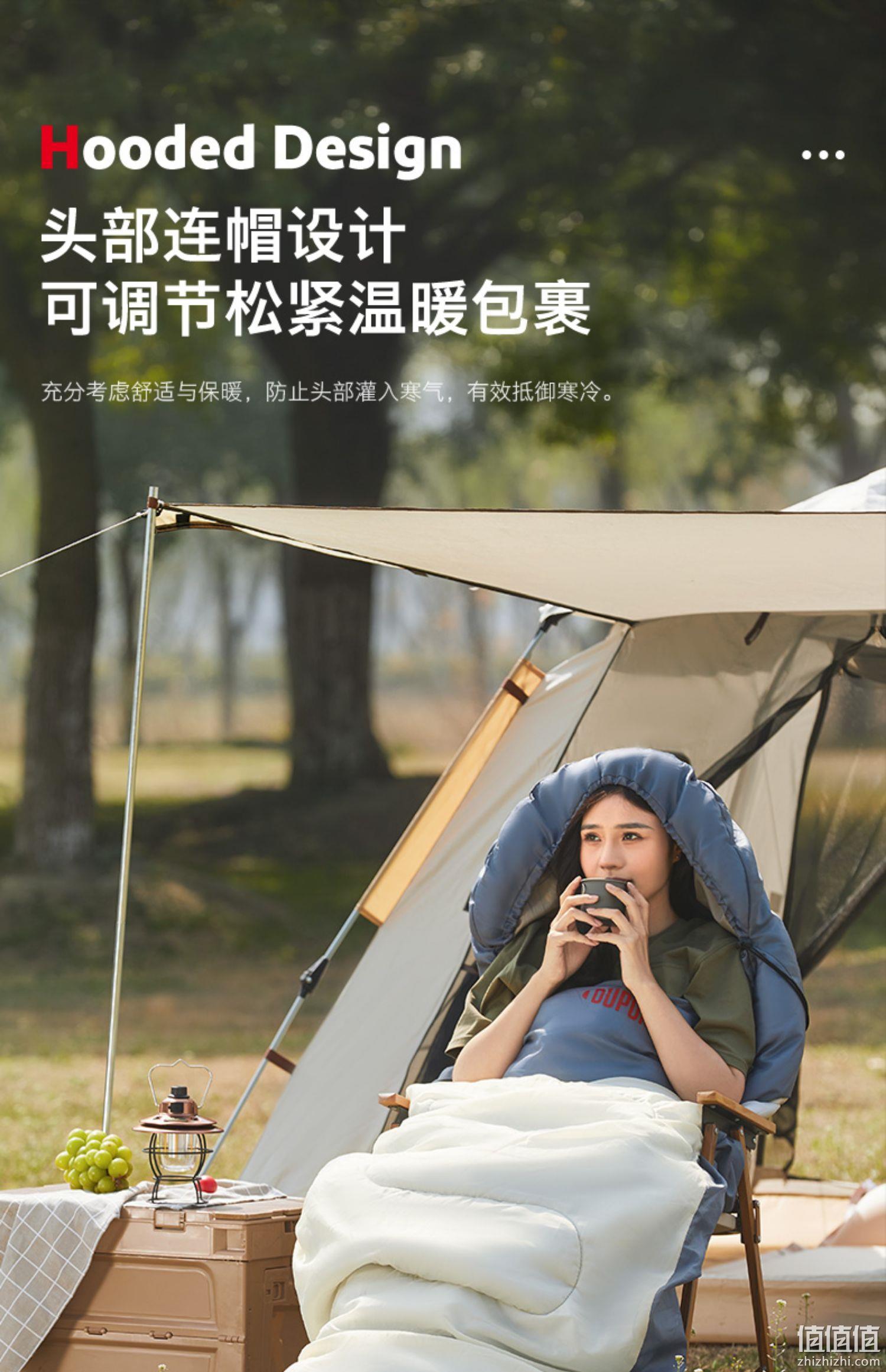 杜邦 户外露营加厚防寒信封式便携睡袋 99元包邮（需领券） 值值值-买手聚集的地方
