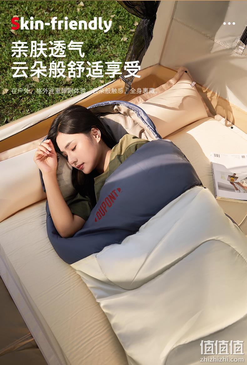 杜邦 户外露营加厚防寒信封式便携睡袋 99元包邮（需领券） 值值值-买手聚集的地方