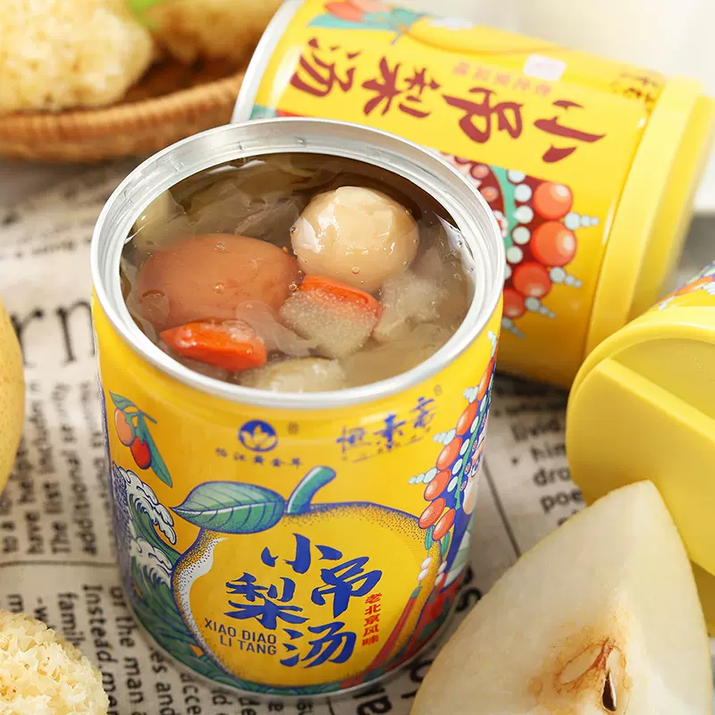 怡江黄金耳 即食鲜炖小吊梨汤银耳罐头220g*6罐 35.9元包邮（需领券） 值值值-买手聚集的地方