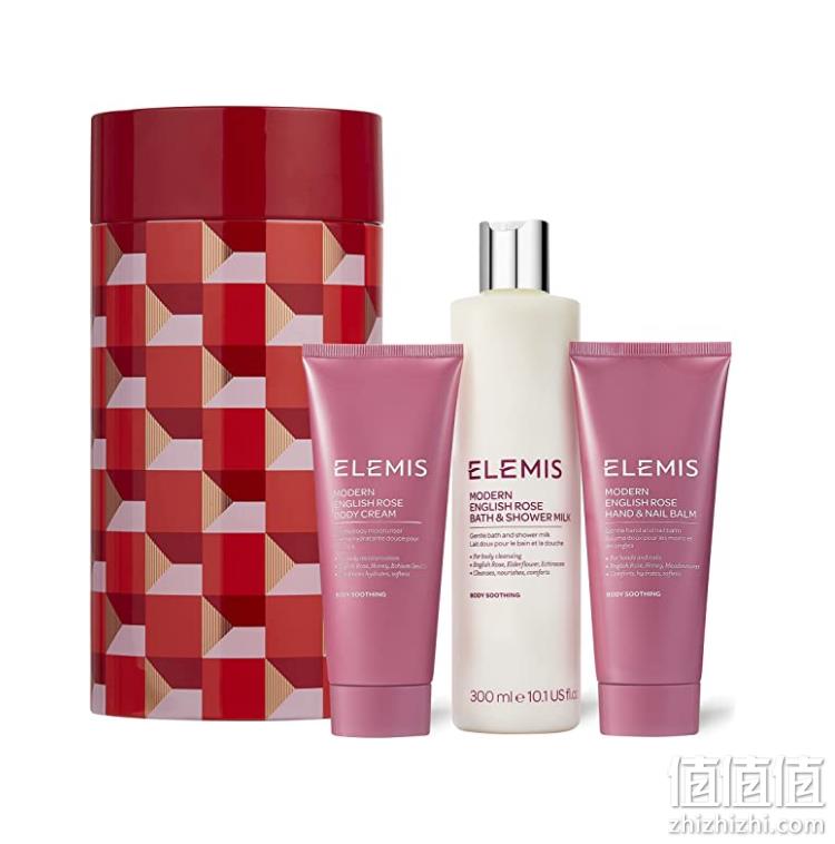 Elemis 艾丽美 英伦玫瑰护肤3件礼盒套装（沐浴露300ml+身体乳100ml+护手霜100ml） 254.31元（可3件92折） 值值值-买手聚集的地方
