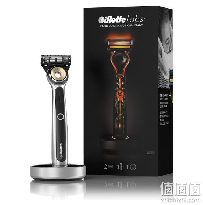 GilletteLabs 吉列 Heated热感 男士SPA级手动剃须刀（1刀架+2刀头+无线充电底座） 569.97元 值值值-买手聚集的地方