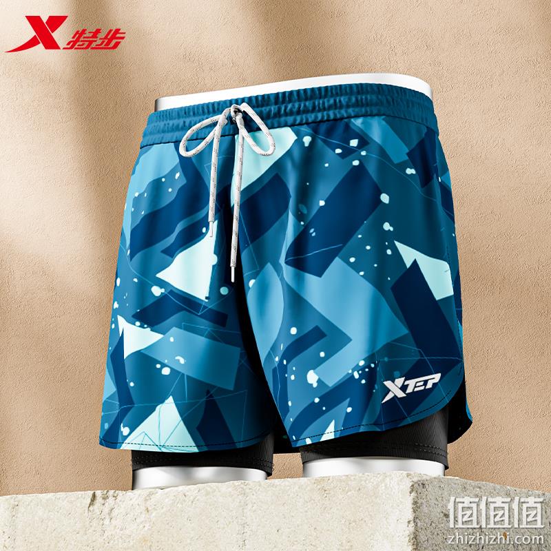 XTEP 特步 男士双层速干平角泳裤 25元包邮起（需领券） 值值值-买手聚集的地方