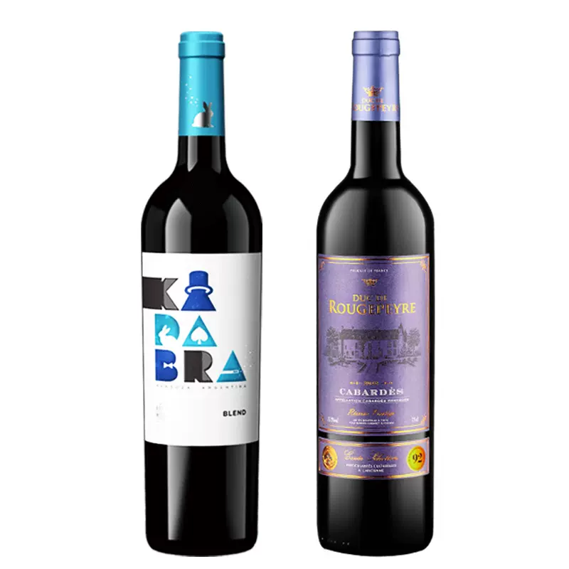 Kadabra 魔术兔 马尔贝克干红+罗杰佩尔干红葡萄酒 750mL*2瓶 27元包邮（需领券） 值值值-买手聚集的地方