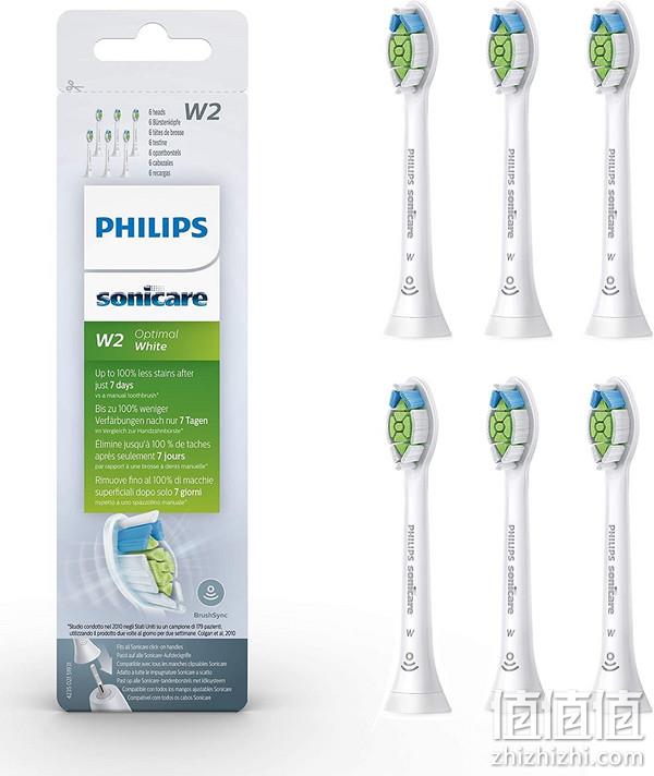 亚马逊销冠！6支 Philips飞利浦 HX6066/10钻石亮白型声波震动牙刷刷头 161.5元 （可3件92折） 值值值-买手聚集的地方