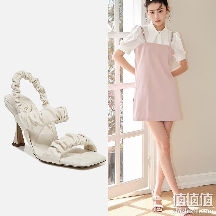 Sam Edelman Marlena 女士真皮一字带凉鞋 新低398.25元（天猫旗舰店折后750元） 值值值-买手聚集的地方