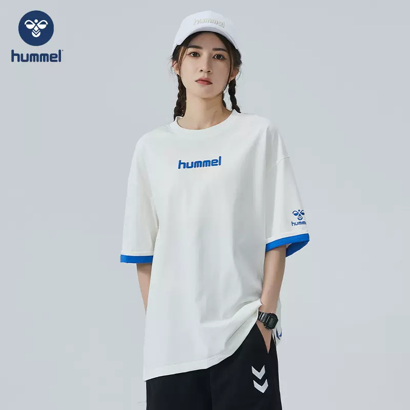 Hummel 大黄蜂 拼色情侣时尚圆领半袖T恤（80~200斤）4色 99元包邮（需领券） 值值值-买手聚集的地方