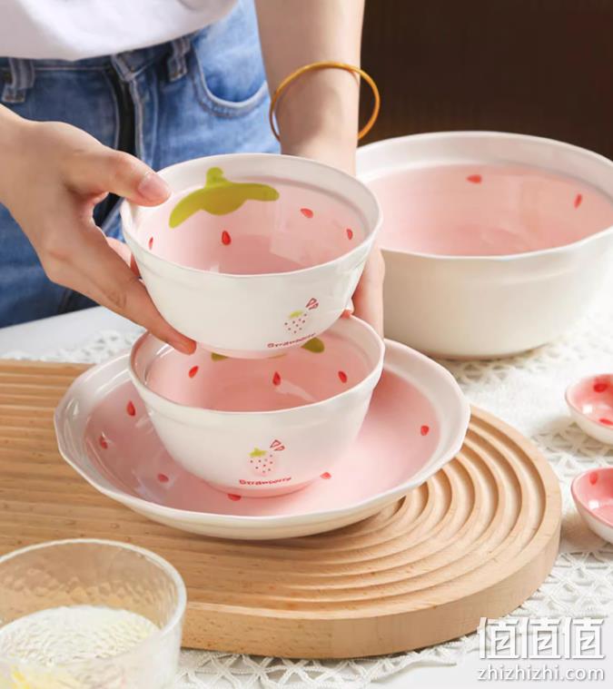 共禾京品 墨兰釉下彩碗碟 6件套 39.9元包邮（需领券） 值值值-买手聚集的地方