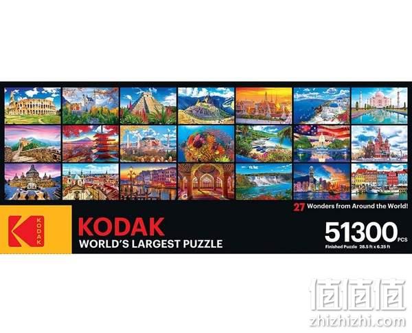 51300片！Kodak 柯达 世界上Z大的拼图 27个世界奇迹建筑 高级拼图 2739元 值值值-买手聚集的地方