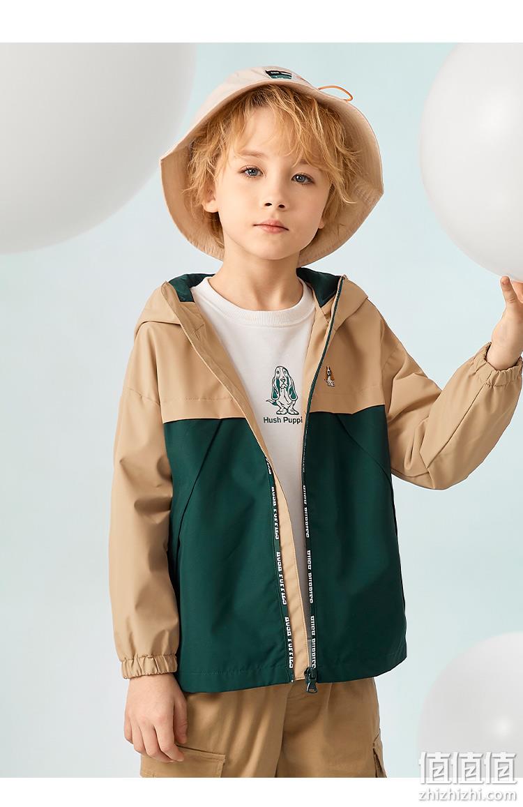 20点开始，Hush Puppies 暇步士 男女童拼色连帽风衣外套（10~170cm）多色 新低89元包邮 值值值-买手聚集的地方