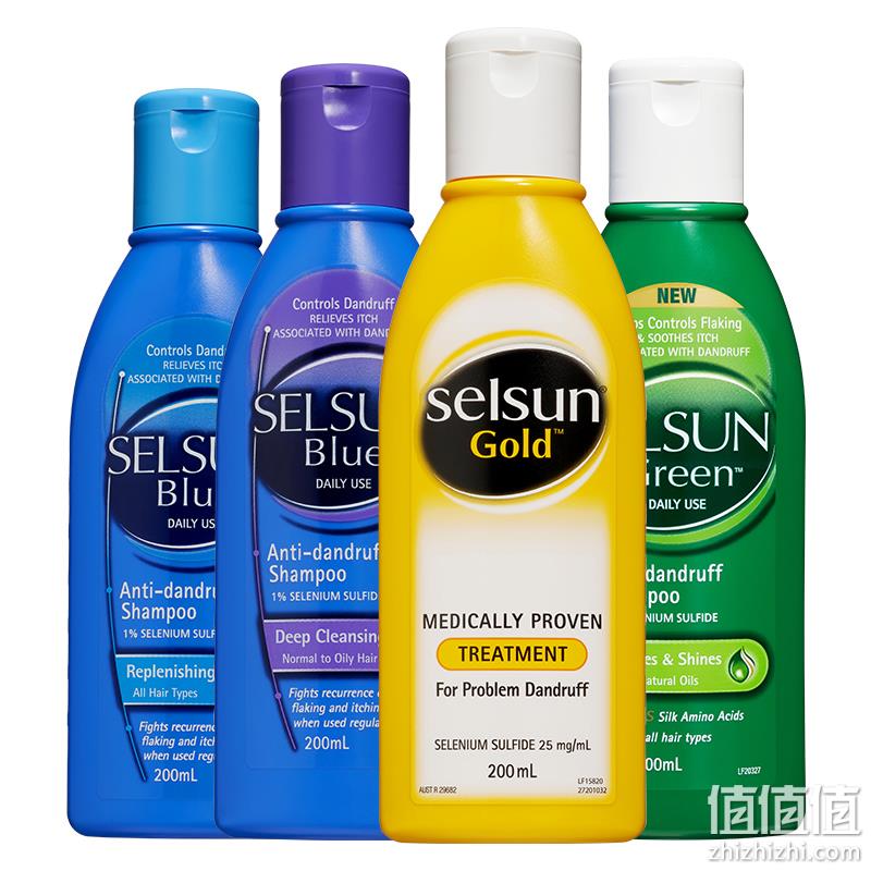 Selsun blue 去屑止痒洗发水 蓝盖/紫盖 200ml *2件 53.4元包邮包税（26.7元/件） 值值值-买手聚集的地方